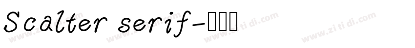 Scalter serif字体转换